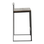 Fuji Stacker Counter Stool - Set of 2 - Black Metal, Espresso Bamboo