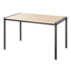 Fuji Dinette Table - Black Metal, Natural Wood