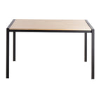 Fuji Dinette Table - Black Metal, Natural Wood
