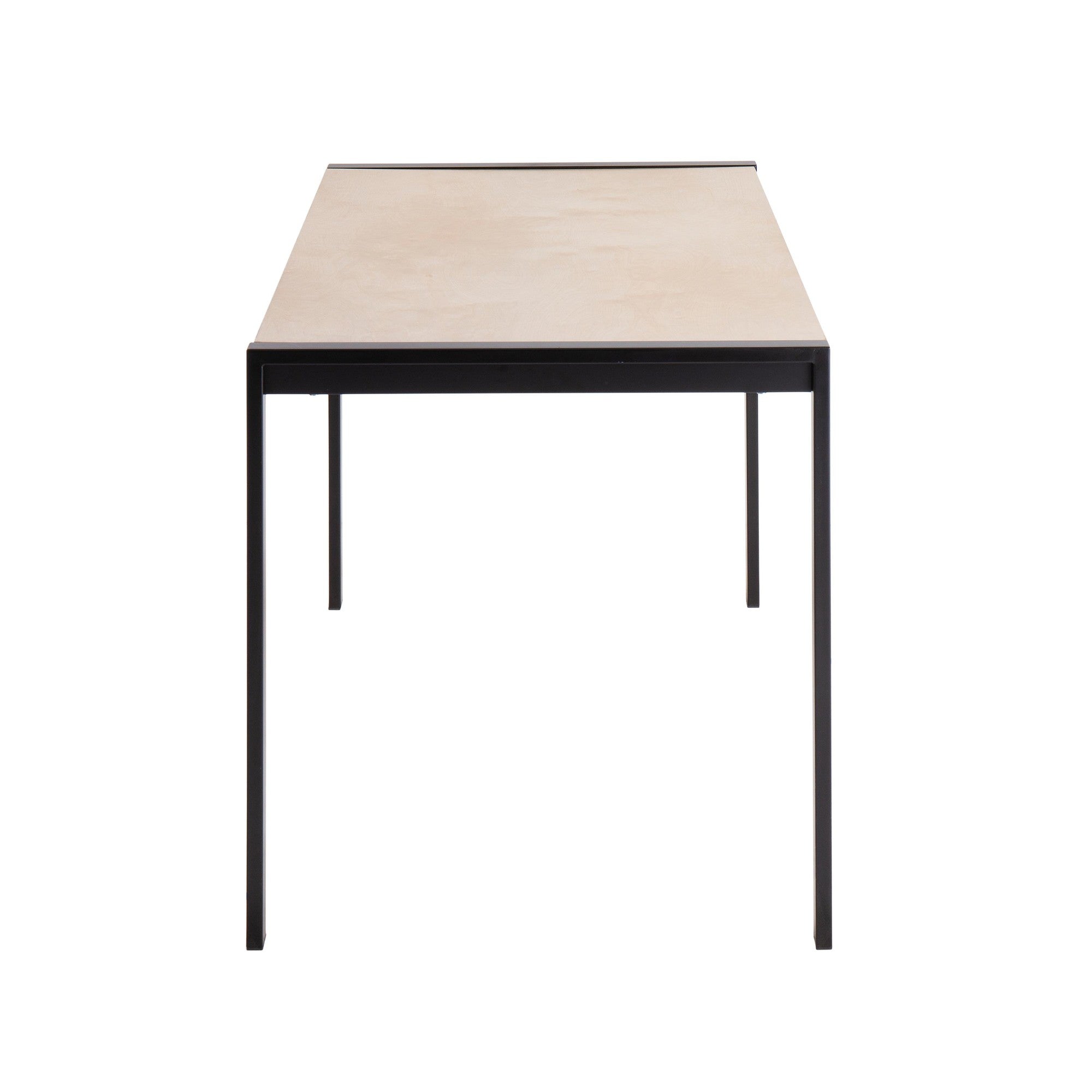 Fuji Dinette Table - Black Metal, Natural Wood