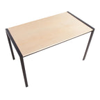 Fuji Dinette Table - Black Metal, Natural Wood