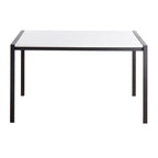 Fuji Dinette Table - Black Metal, White Wood