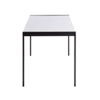 Fuji Dinette Table - Black Metal, White Wood