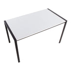 Fuji Dinette Table - Black Metal, White Wood
