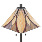 Ren 63" Floor Lamp - Oil Rubbed Bronze Metal, Cream Glass, Brown Glass