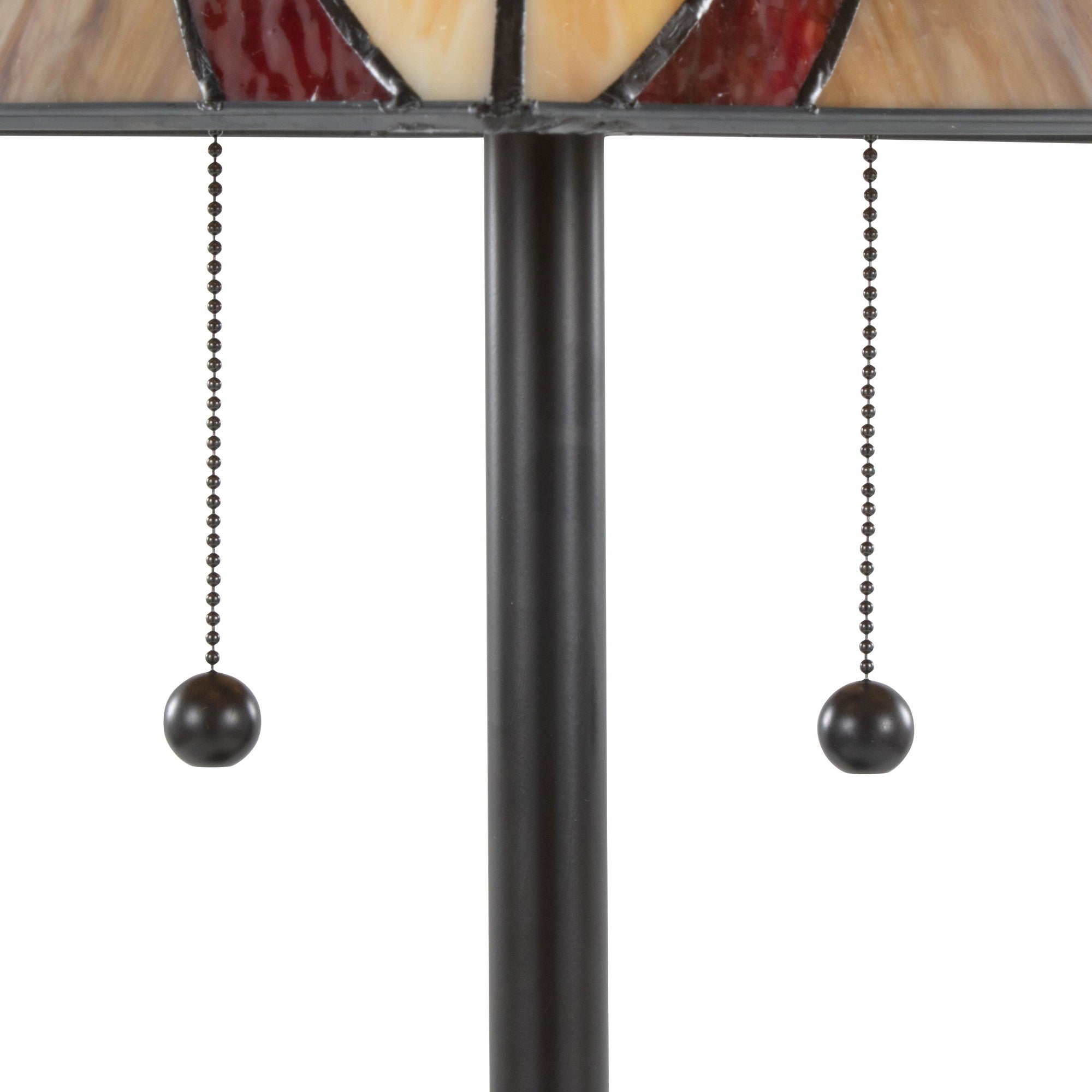 Ren 63" Floor Lamp - Oil Rubbed Bronze Metal, Cream Glass, Brown Glass