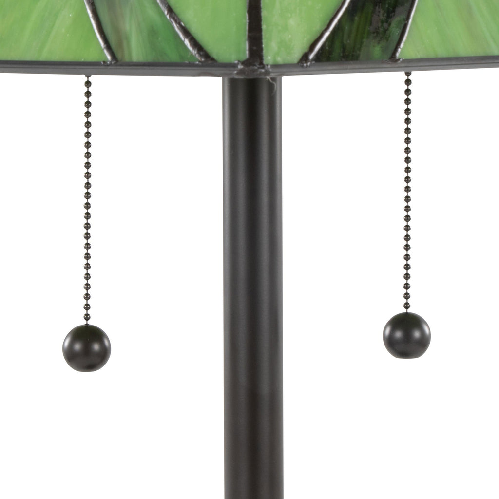Ren 63" Floor Lamp - Oil Rubbed Bronze Metal, Green Glass