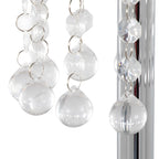 Droplets Sleek 60" Metal Floor Lamp - Chrome Metal, Clear Crystal