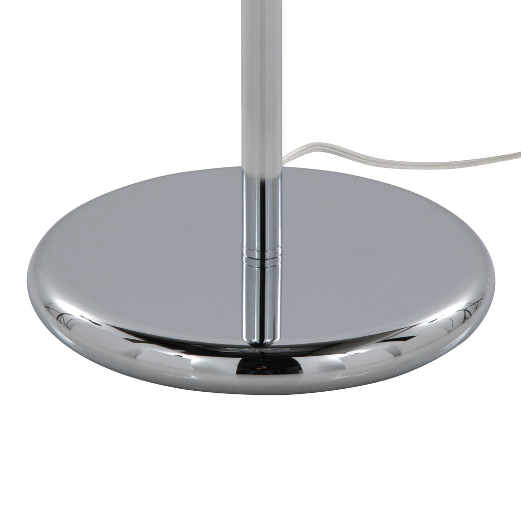 Droplets Sleek 60" Metal Floor Lamp - Chrome Metal, Clear Crystal