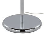 Droplets Sleek 60" Metal Floor Lamp - Chrome Metal, Clear Crystal