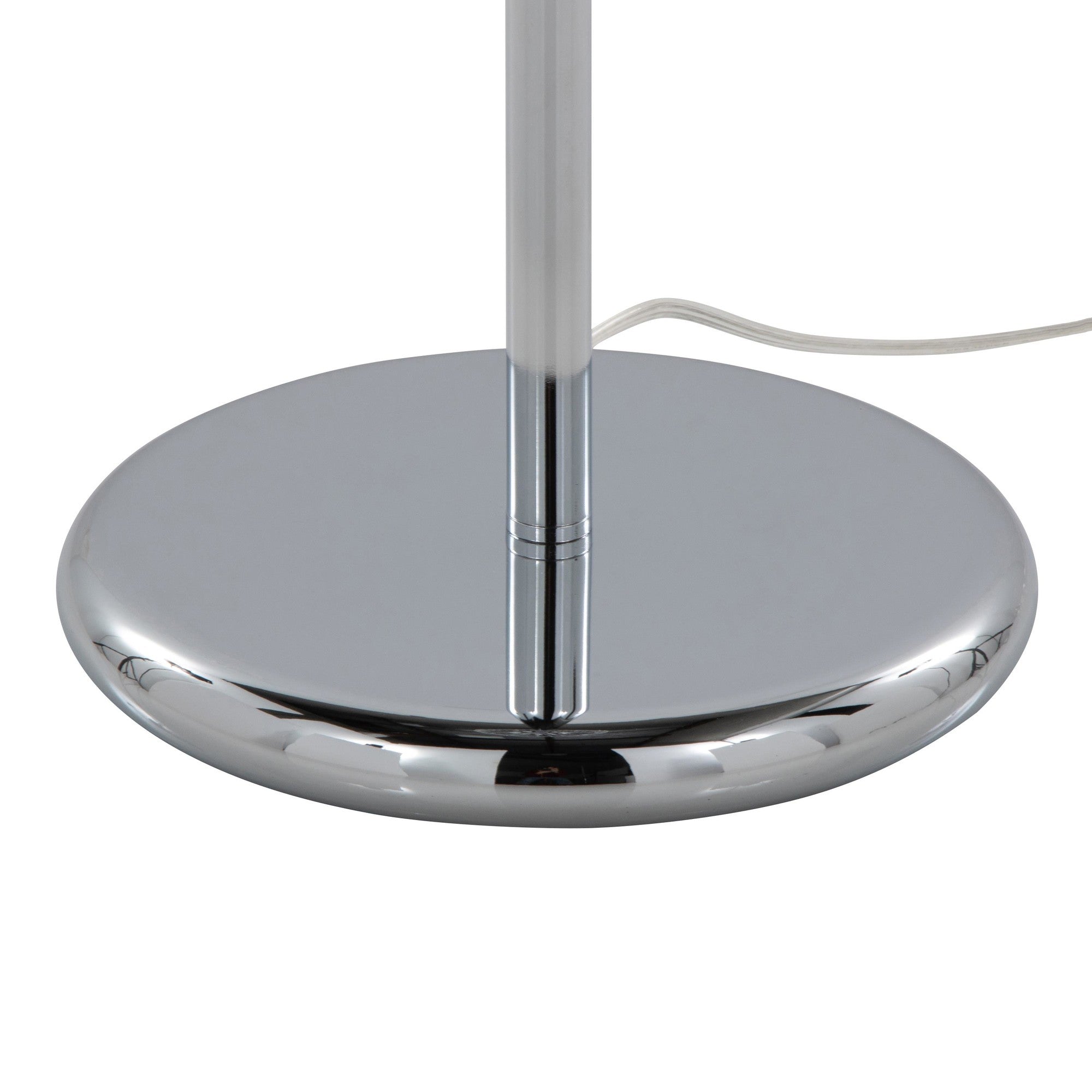 Droplets Sleek 60" Metal Floor Lamp - Chrome Metal, Clear Crystal