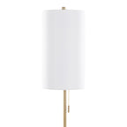 Bounty 62" Metal Floor Lamp - Gold Metal, White Linen