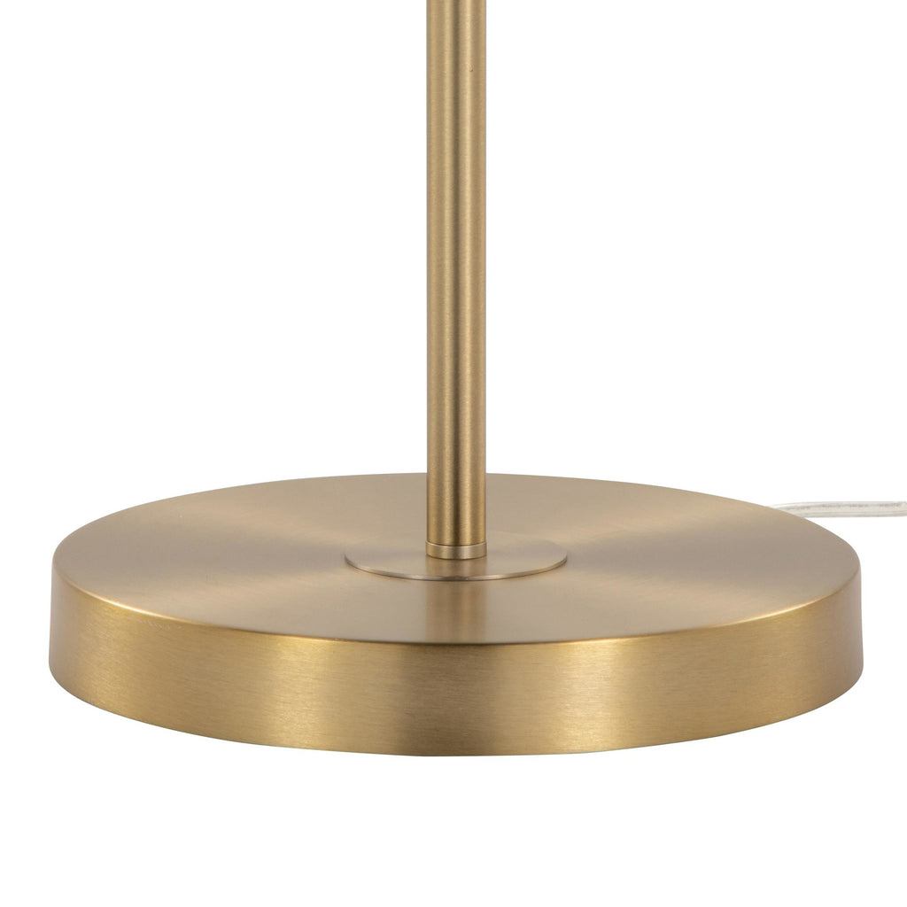 Bounty 62" Metal Floor Lamp - Gold Metal, White Linen