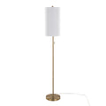 Bounty 62" Metal Floor Lamp - Gold Metal, White Linen