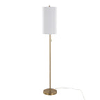 Bounty 62" Metal Floor Lamp - Gold Metal, White Linen