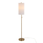 Bounty 62" Metal Floor Lamp - Gold Metal, White Linen