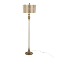 Ashland 63" Metal Floor Lamp - Gold Metal, Off-white Linen