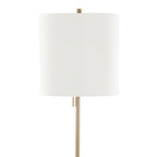 Cone 64" Metal Floor Lamp - Gold Metal, White Linen