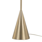 Cone 64" Metal Floor Lamp - Gold Metal, White Linen