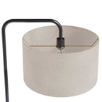 Puck 63" Metal Floor Lamp - Oil Rubbed Bronze, Beige Linen