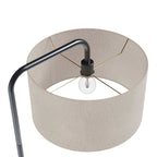 Puck 63" Metal Floor Lamp - Oil Rubbed Bronze, Beige Linen