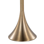 Lenuxe 65" Metal Floor Lamp - Matte Golden Bronze Metal, White Linen