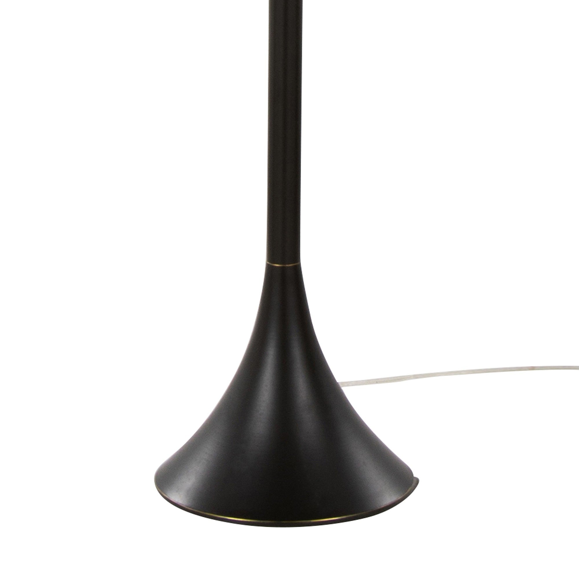 Lenuxe 65" Metal Floor Lamp - Oil Rubbed Bronze, Natural Linen