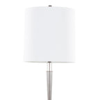Marla 65” Metal Floor Lamp - Cast Iron, Clear Crystal, White Linen