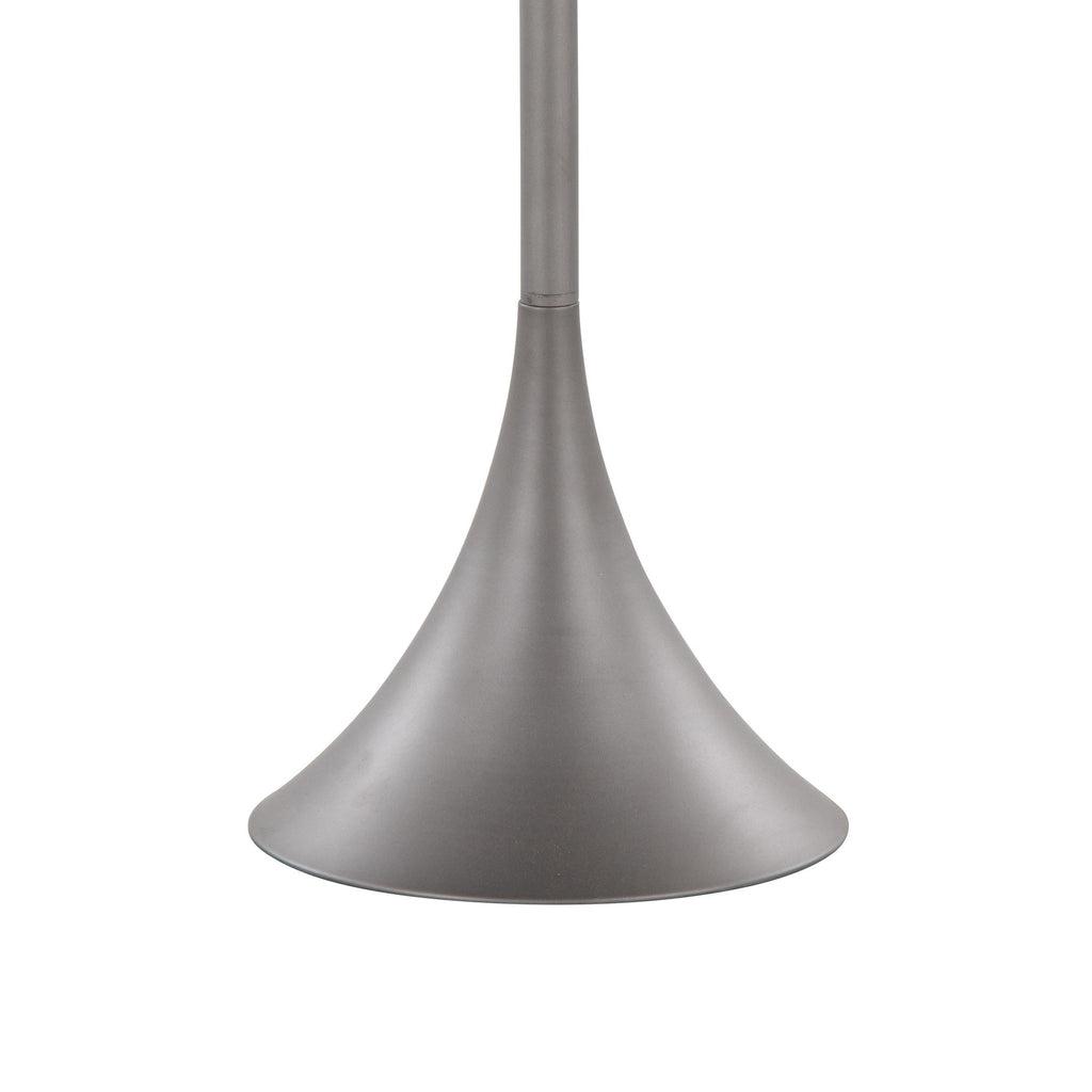 Marla 65” Metal Floor Lamp - Cast Iron, Clear Crystal, White Linen