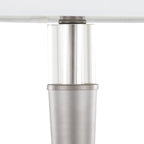 Marla 65” Metal Floor Lamp - Set of 2 - Cast Iron, Clear Crystal, White Linen