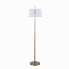 Casper 69" Metal Floor Lamp - Gold Metal, Off-white Linen