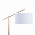 Casper 69" Metal Floor Lamp - Gold Metal, Off-white Linen