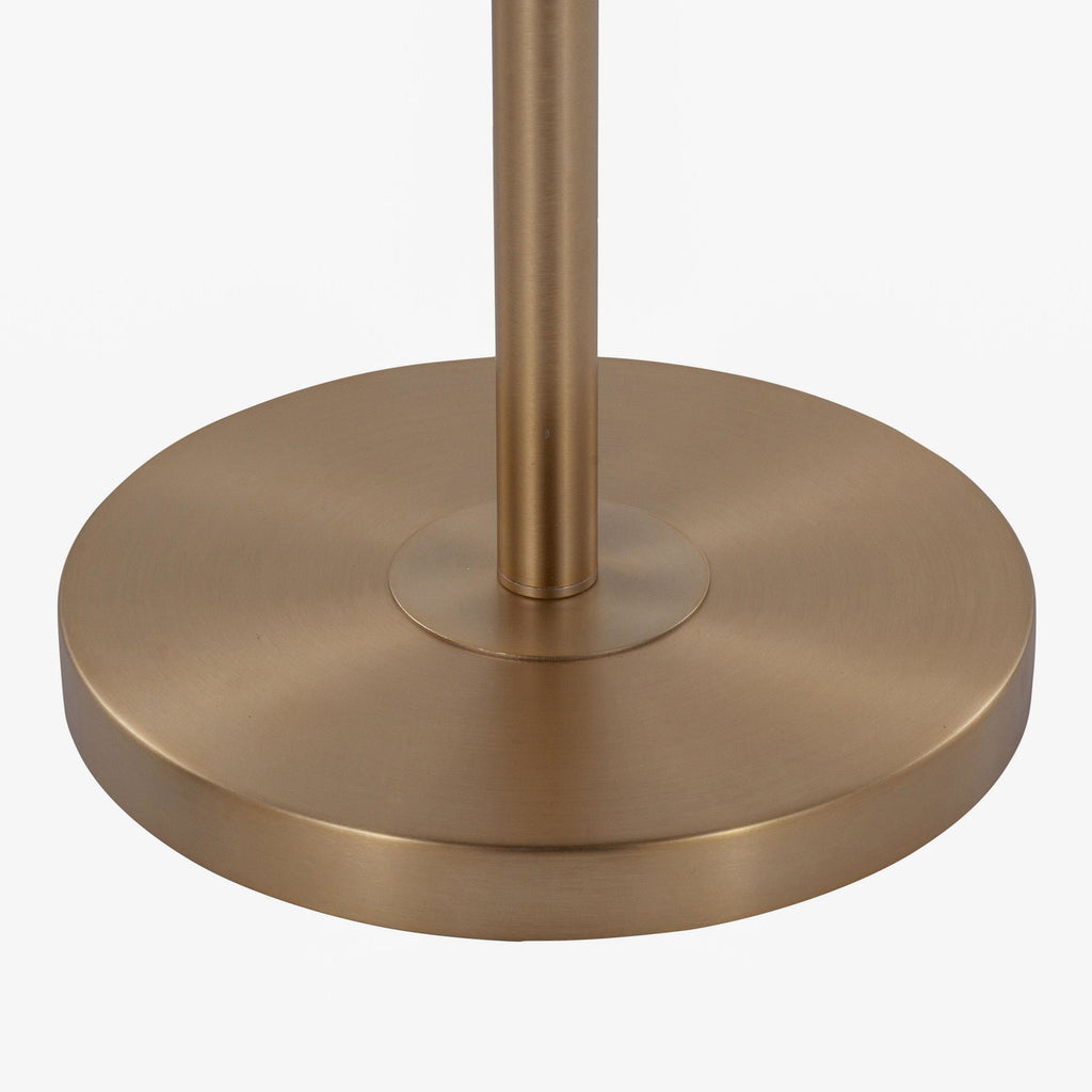 Casper 69" Metal Floor Lamp - Gold Metal, Off-white Linen