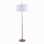 Casper 69" Metal Floor Lamp - Gold Metal, Off-white Linen