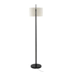 Casper 69" Metal Floor Lamp - Matte Black Metal, Natural Linen