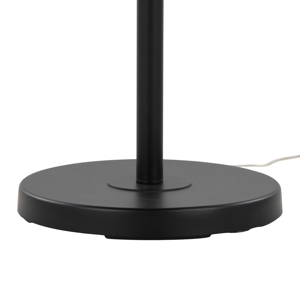 Casper 69" Metal Floor Lamp - Matte Black Metal, Natural Linen