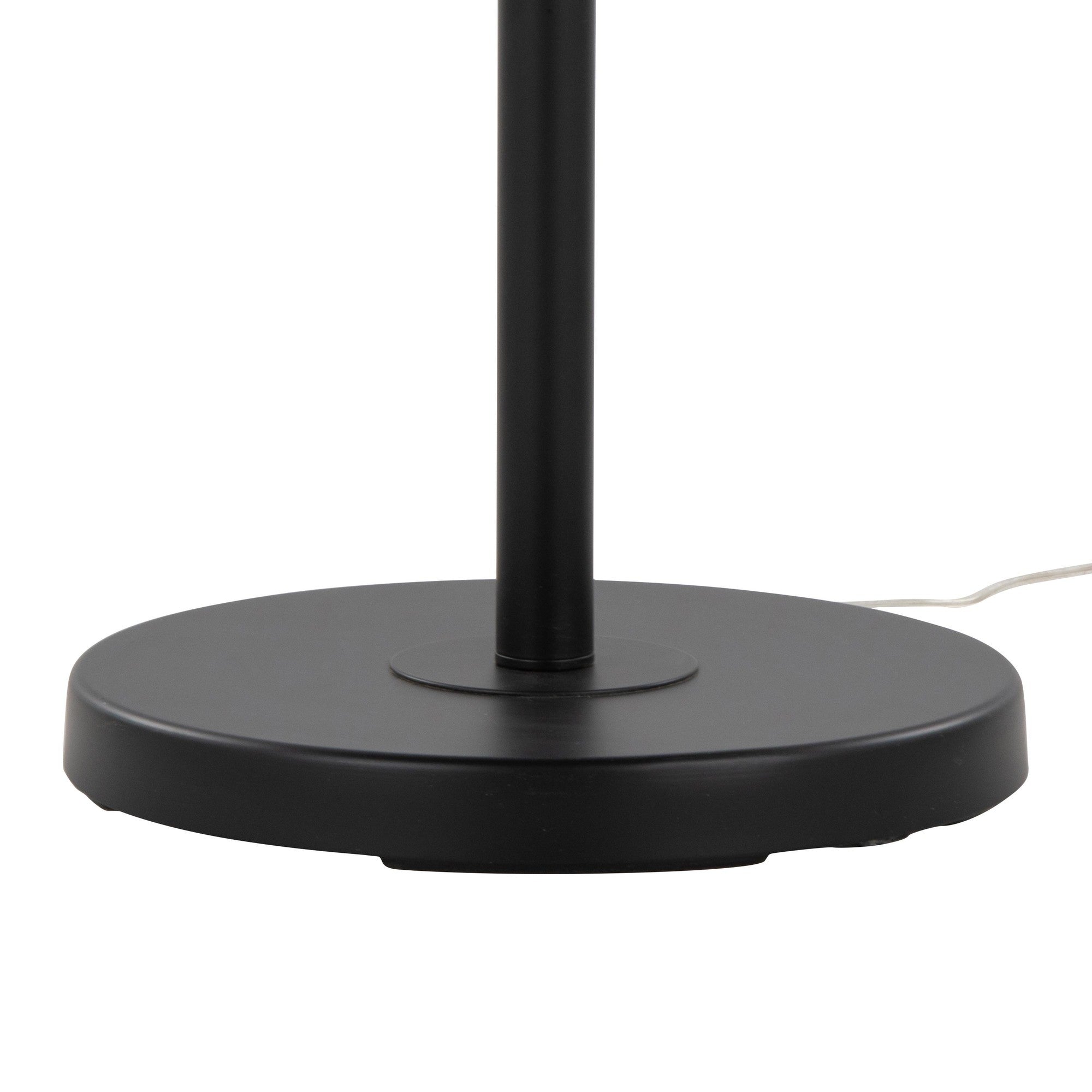 Casper 69" Metal Floor Lamp - Matte Black Metal, Natural Linen