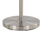 Casper 69" Metal Floor Lamp - Brushed Nickel, Off-white Linen