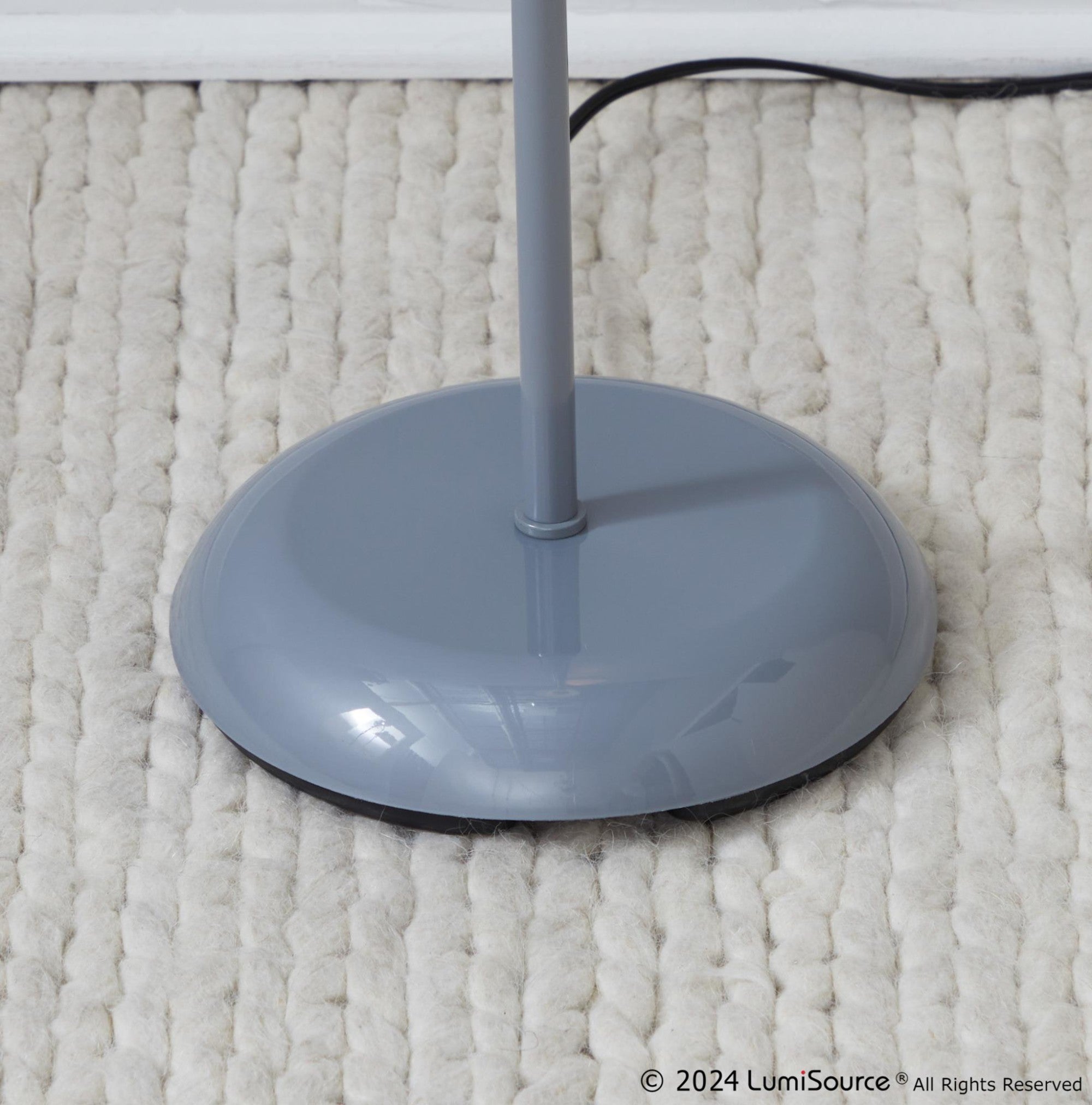 Dual Pix 72" Metal Floor Lamp - Silver Metal, Frosted White Plastic