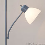 Dual Pix 72" Metal Floor Lamp - Silver Metal, Frosted White Plastic