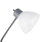 Dual Pix 72" Metal Floor Lamp - Silver Metal, Frosted White Plastic
