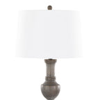 Griffin 61" Polyresin Floor Lamp - Acid Griffin Wood Poly, White Linen