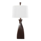 Curvo 30" Polyresin Table Lamp - Set of 2 - Copper Bronze Polyresin, Natural Linen