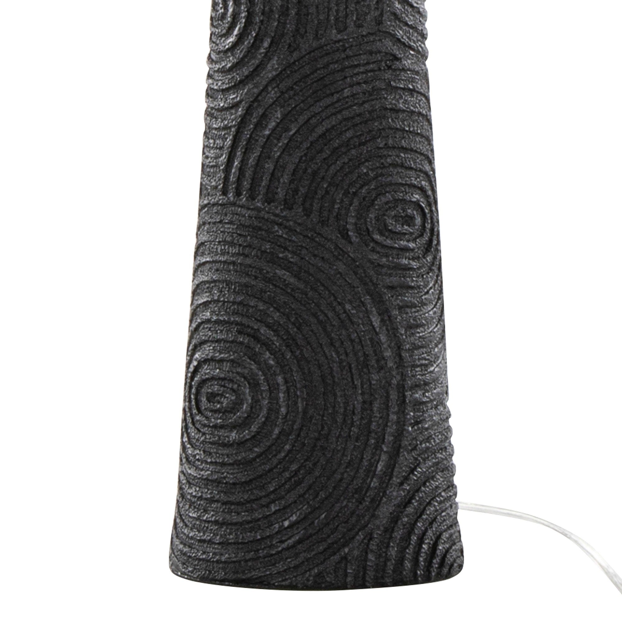Kona 31" Polyresin Table Lamp - Set of 2 - Matte Black Polyresin, Modern Brass