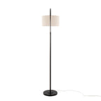 April 72" Metal Floor Lamp - Oil Bronze Metal, Natural Linen
