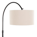 April 72" Metal Floor Lamp - Oil Bronze Metal, Natural Linen