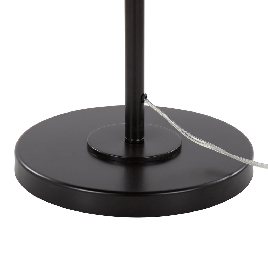 April 72" Metal Floor Lamp - Oil Bronze Metal, Natural Linen