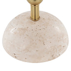 Malibu 27" Table Lamp - Set of 2 - Travertine, Gold Metal, Off-white Shimmer Shade