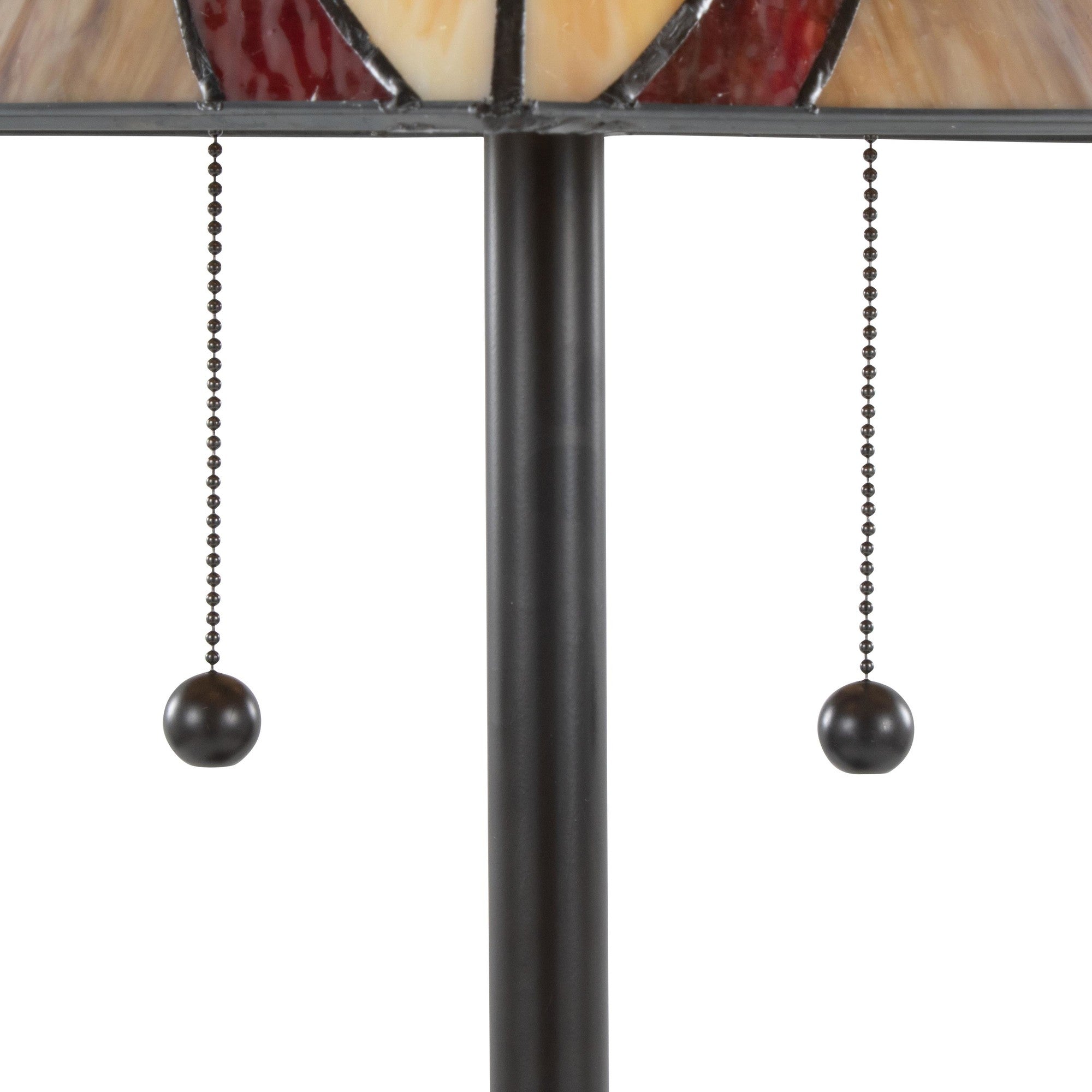 Ren 30" Table Lamp - Oil Rubbed Bronze Metal, Cream Glass, Brown Glass