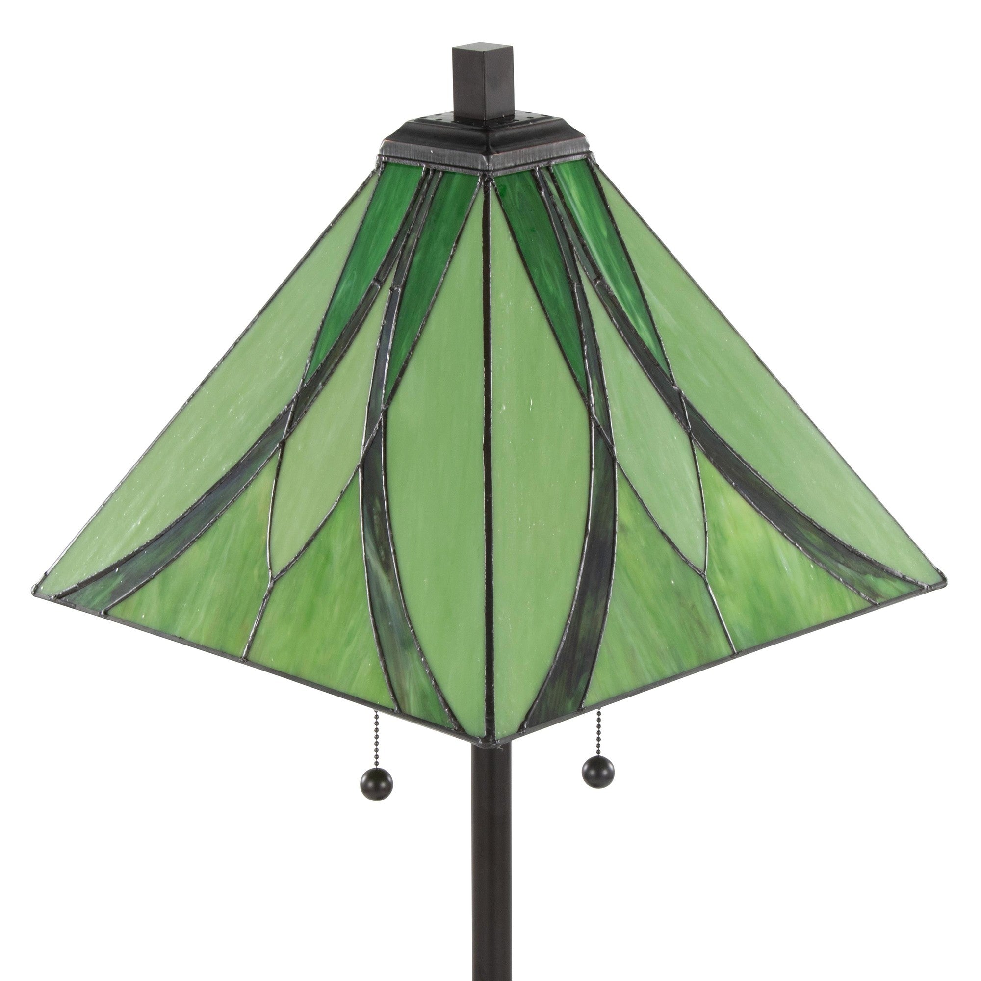 Ren 30" Table Lamp - Oil Rubbed Bronze Metal, Green Glass